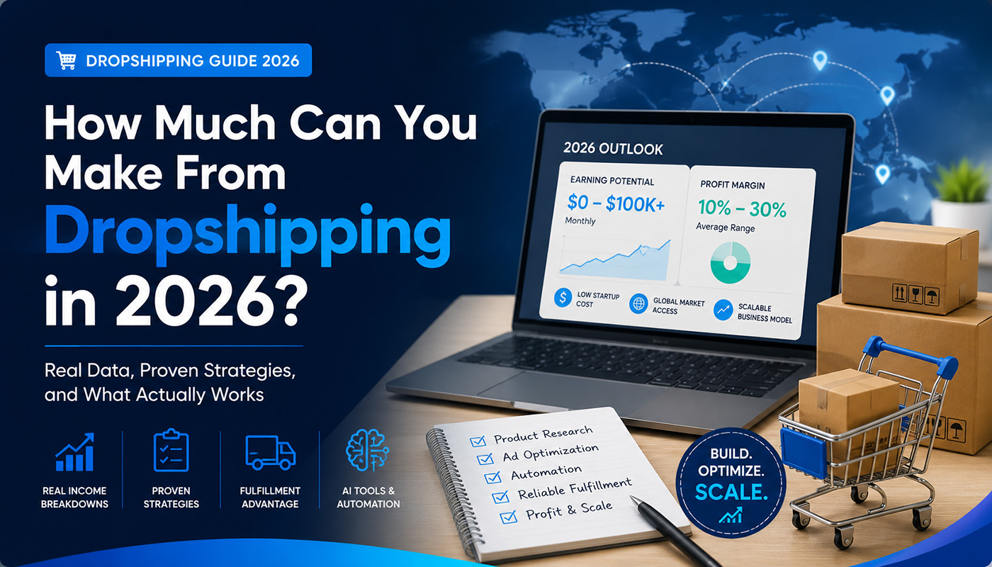 How Much Can You Make From Dropshipping in 2026? Real Income, Profit Margins & Success Timeline
