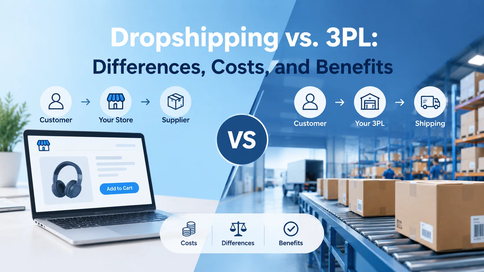 Dropshipping vs. 3PL: Differences, Costs, and Benefits