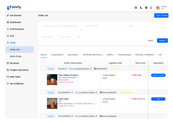 Unified Supply Chain System