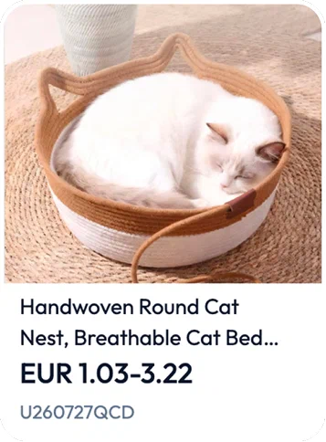 Handwoven Round Cat Nest