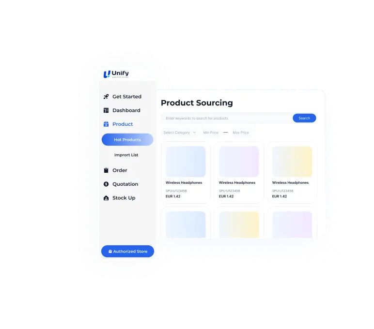 Supply chain dashboard