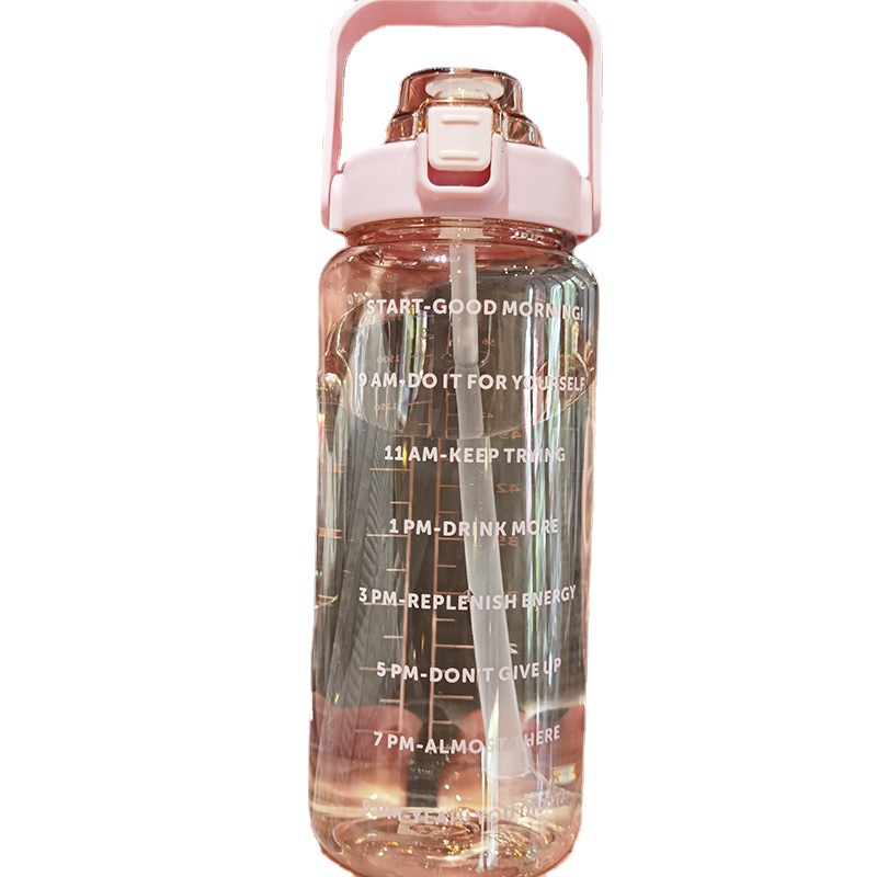 2L Sports Water Bottle with Straw Portable Large Capacity Water bottles ...