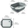 Household Folding Wash Basin Plastic Foldable Basin Travel Outdoor Camp Basins - Image 5