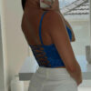 Lace Crop Top Floral Chic Bodycon Camis Cropped Backless Corset Retro Vintage Shirts Vests Transparent Hook Top - Image 3