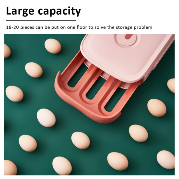 Egg Storage Box Kitchen Drawer Type Egg Storage Box Refrigerator Storage Box Fresh Keeping Box Household Holder - Image 4