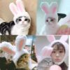 Pet Dog Cat Cap Costume Warm Rabbit Hat New Year Party Christmas Cosplay Accessories Photo Props Headwear - Image 7