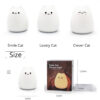 LED Night Lamp Touch Sensor Cat Silicone Animal Light Colorful Child Holiday Gift Sleepping Creative Bedroom Desktop Decor Lamp - Image 4