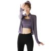 Yoga Suit Autumn and Winter Wear Nude Breathable Female Tight Peach Hip Fitness Hooded Quick-drying Long-sleeved - Image 5